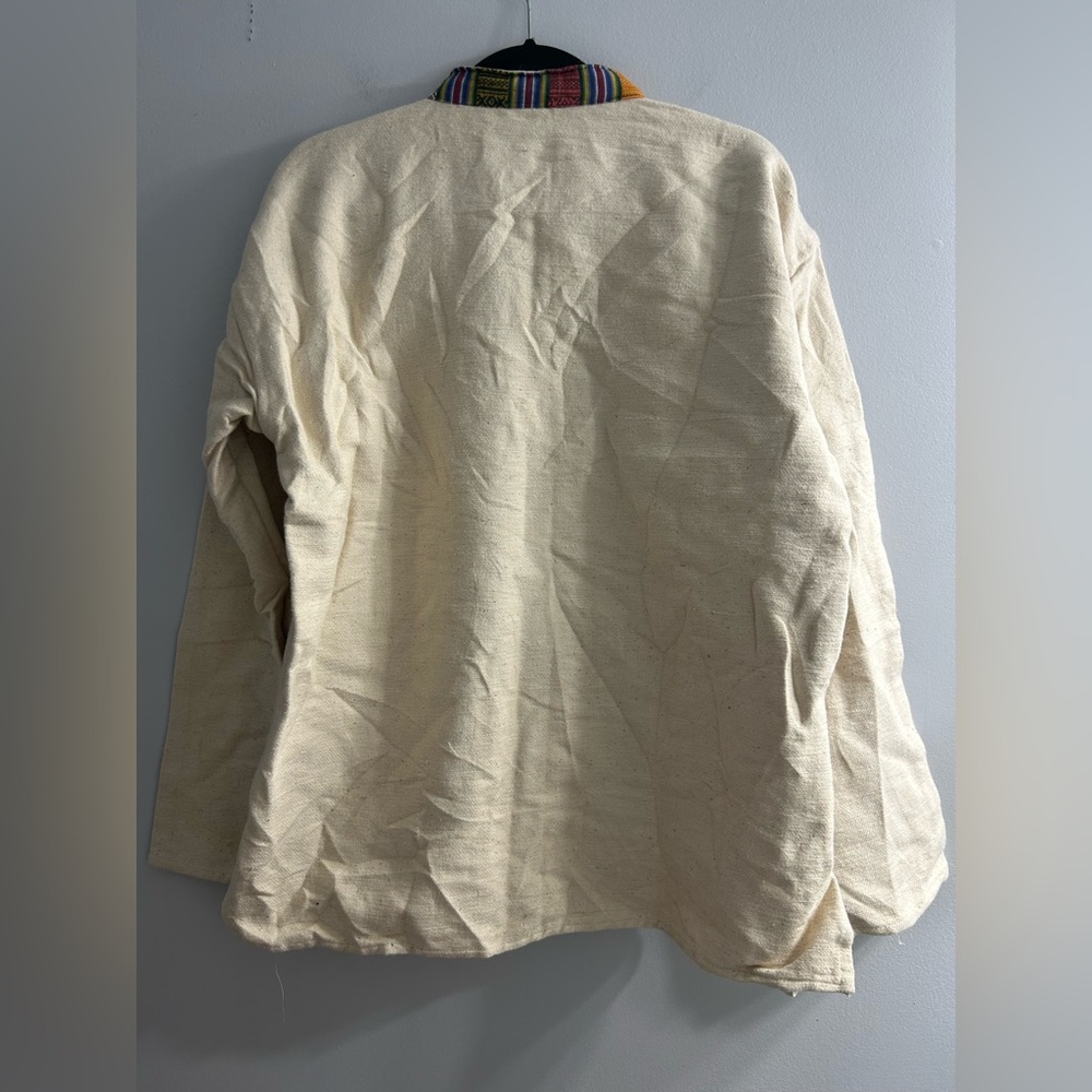 Handmade in Nepal men’s top button up - Picture 3 of 7